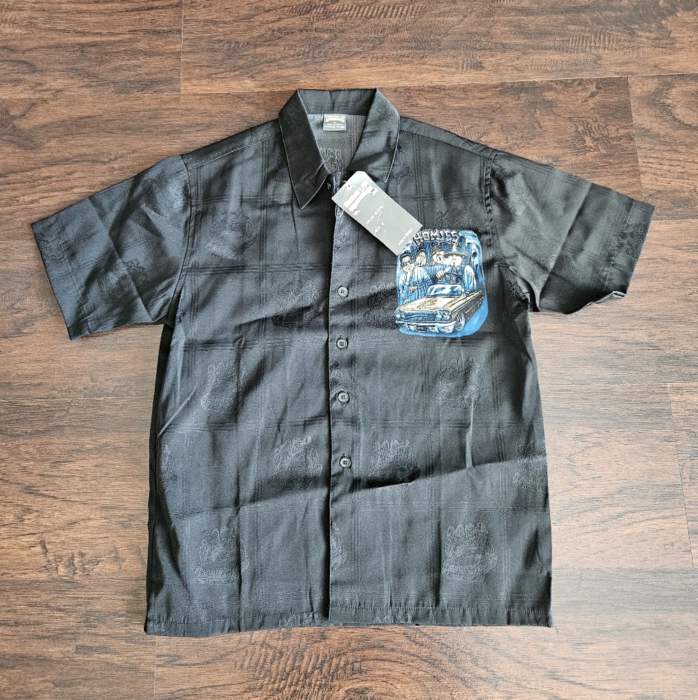 Homies Cruizin Low Shirt  Black Regular Fit Short Sleeve Button Down